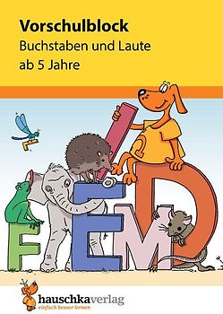 Vorschulblock ab 5 Jahre für Junge und Mädchen - Buchstaben und Laute