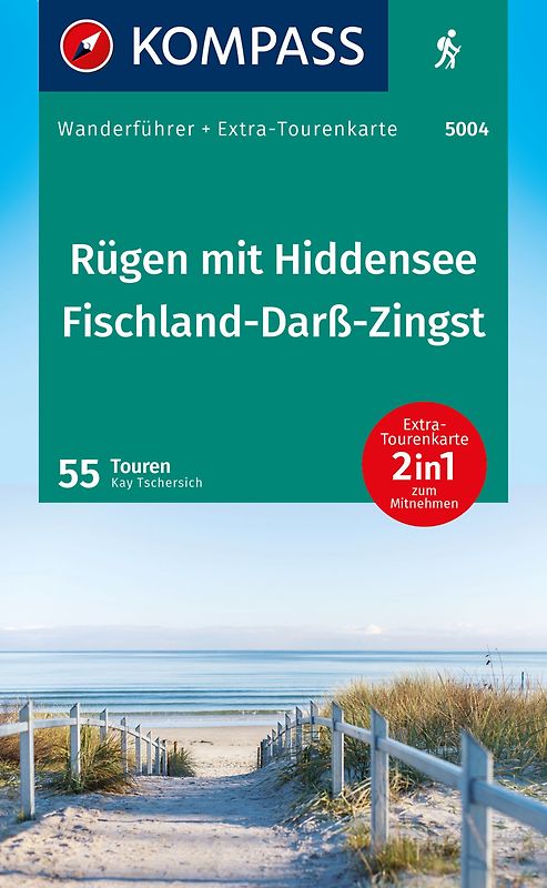 KOMPASS Wanderführer Rügen, mit Hiddensee und Fischland-Darß-Zingst, 55 Touren mit Extra-Tourenkarte