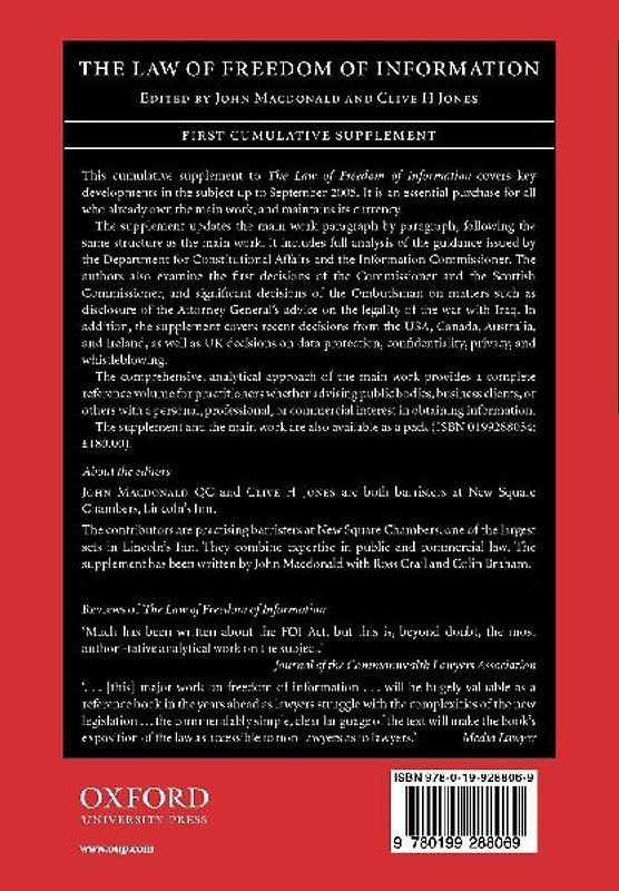 The Law of Freedom of Information