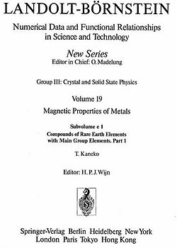 Compounds of Rare Earth Elements with Main Group Elements / Verbindungen der seltenen Erden mit Elementen der Hauptgruppen 1