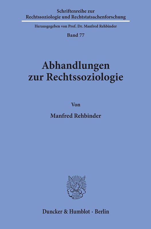 Abhandlungen zur Rechtssoziologie.