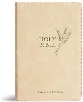 KJV Giant Print Reference Bible, Cream Leathertouch