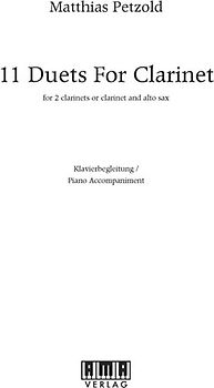 11 Duets for Clarinet - Klavierbegleitung