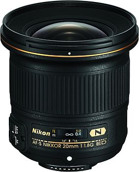 Nikon AF-S NIKKOR 20 mm F1.8 ED G 77 mm Objectif (adapté à Nikon F) noir