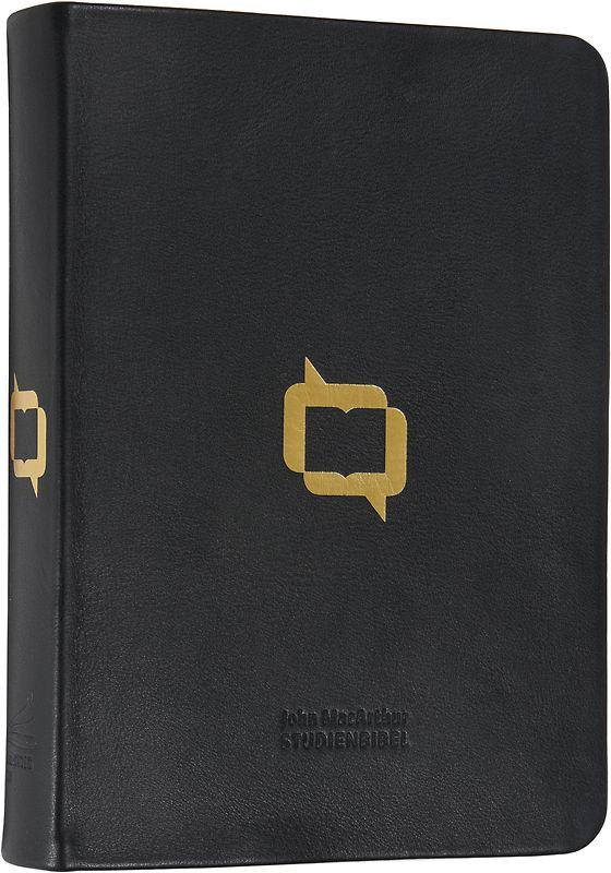 John MacArthur Studienbibel – Schlachter 2000: Rindsleder-Ausgabe (flexibler Einband), schwarz, Goldprägung, Goldschnitt, Schutzklappen - Fadenheftung