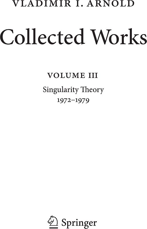 Vladimir Arnold – Collected Works