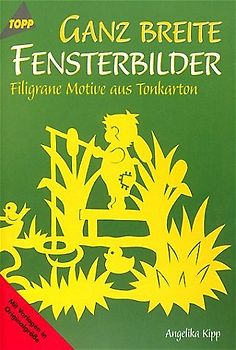 Ganz breite Fensterbilder. Filigrane Motive aus Tonkarton