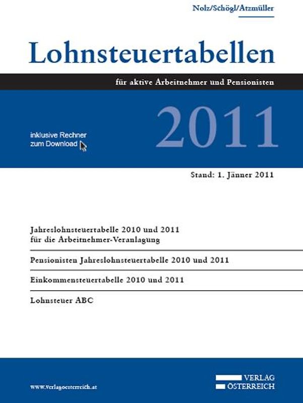 Lohnsteuertabellen 2011 inklusive Rechner zum Download