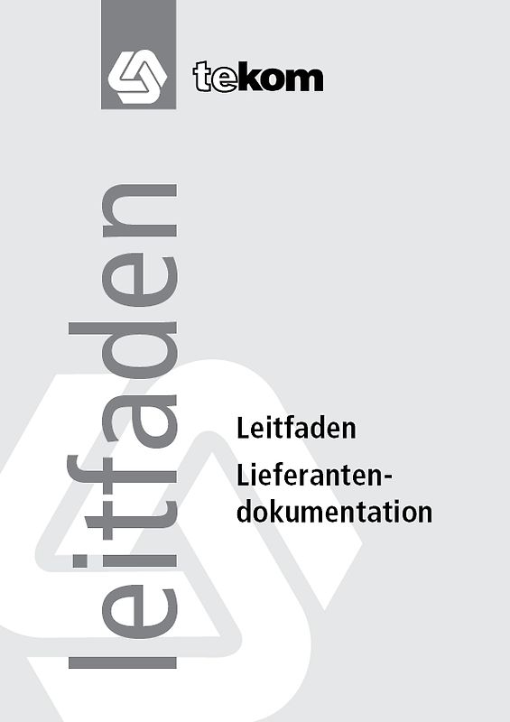 Leitfaden Lieferantendokumentation