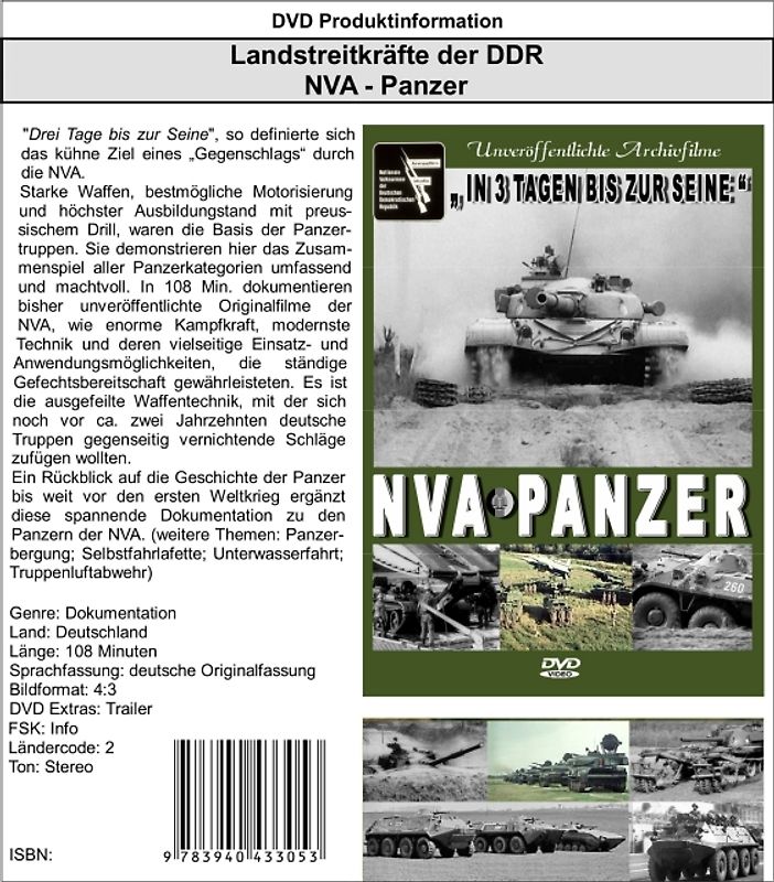 Panzer der NVA: Landstreitkräfte der NVA - In 3 Tagen bis zu Seine DVD