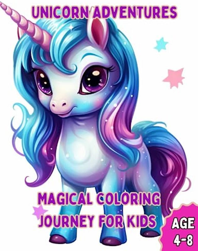 Unicorn Adventures: A Magical Coloring Journey for Kids 4-8