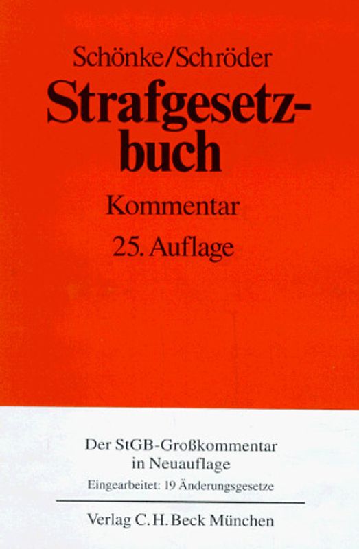 Strafgesetzbuch. Kommentar