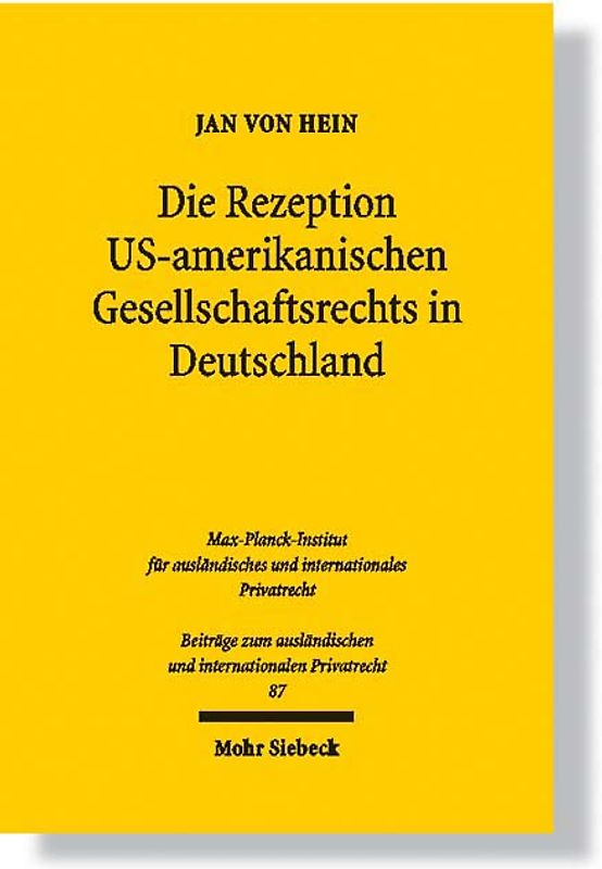 Die Rezeption US-amerikanischen Gesellschaftsrechts in Deutschland
