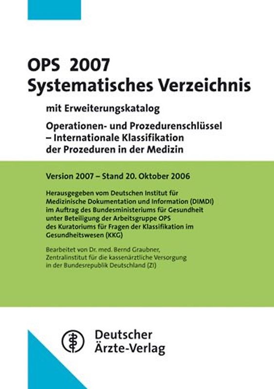 OPS 2007. Systematisches Verzeichnis