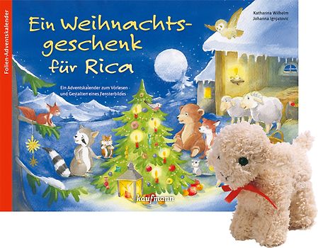Ein Weihnachtsgeschenk für Rica mit Stoffschaf