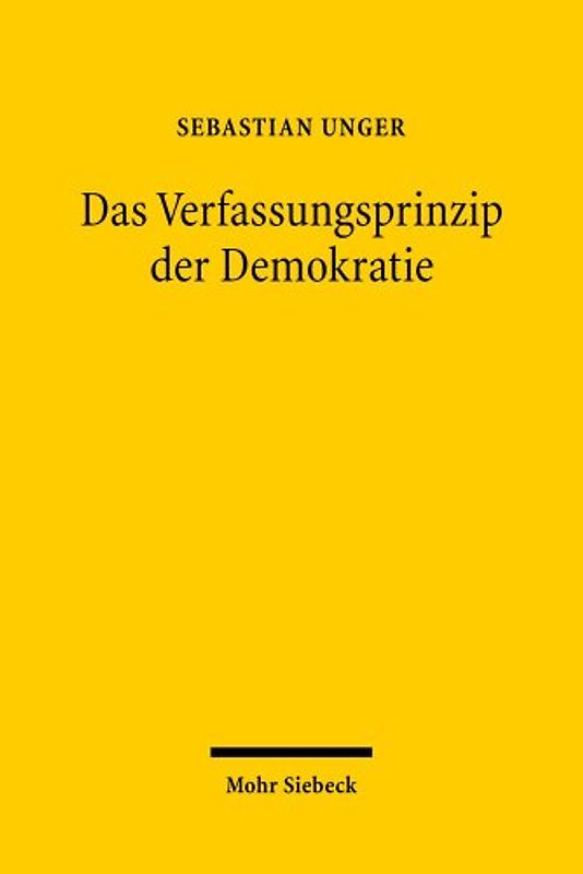 Das Verfassungsprinzip der Demokratie