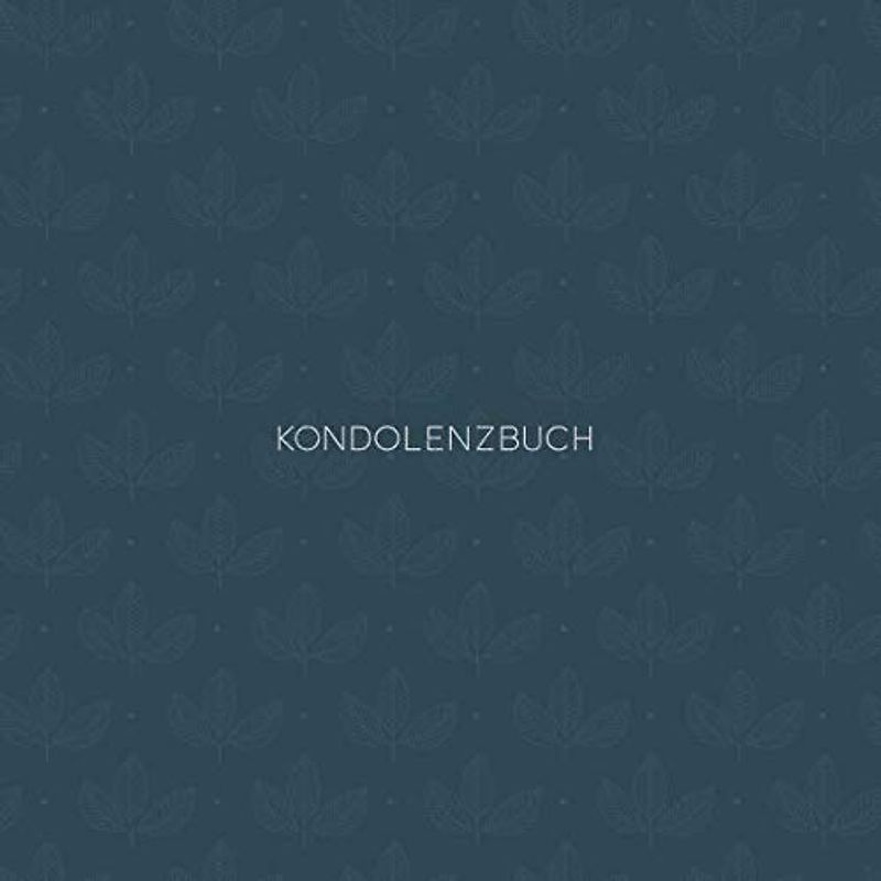 Kondolenzbuch: Gästebuch für Trauergäste mit 110 Seiten - Edition Muster blau