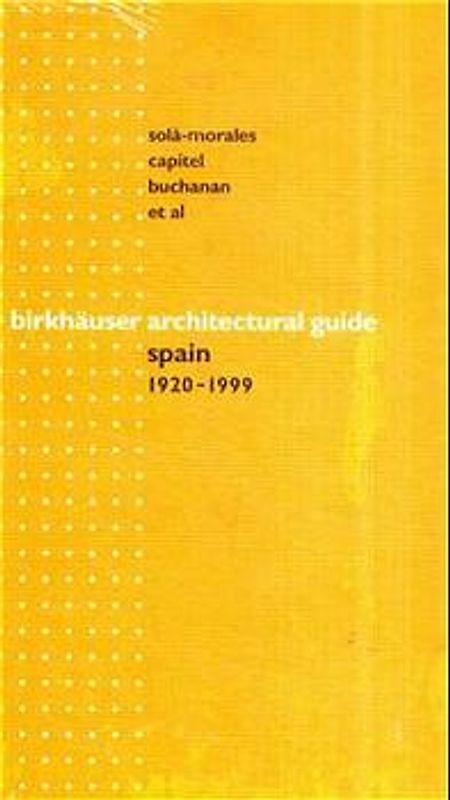Birkhäuser Architectural Guide Spain