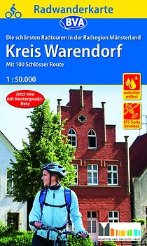 Radwanderkarte BVA Radregion Münsterland Kreis Warendorf mit 100 Schlösser Route 1:50.000, reiß- und wetterfest, GPS-Tracks Download