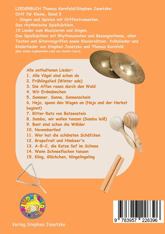 Orff für Kleine, Band 5 - Singen und Spielen mit Orffinstrumenten