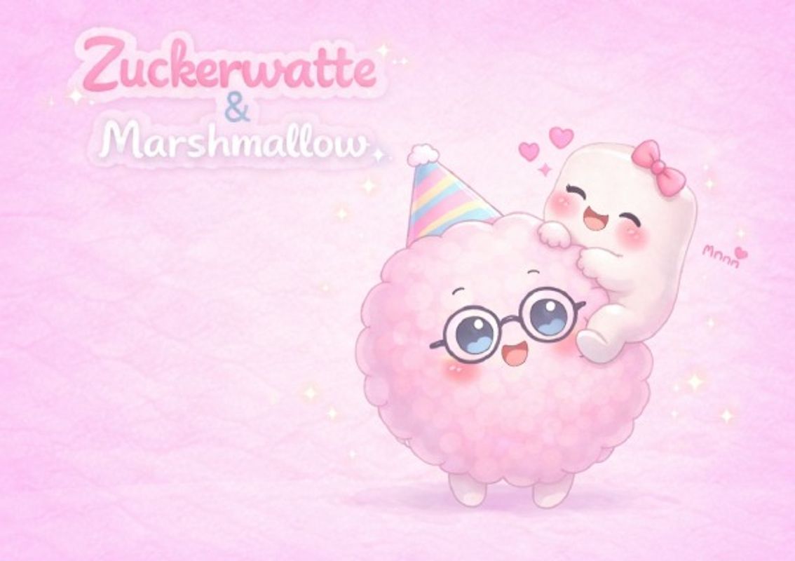 Zuckerwatte und Marshmallow