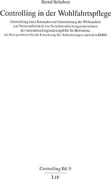 Controlling in der Wohlfahrtspflege