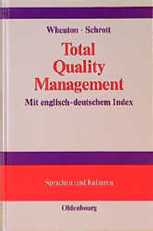 Total Quality Management. Theory and Practice