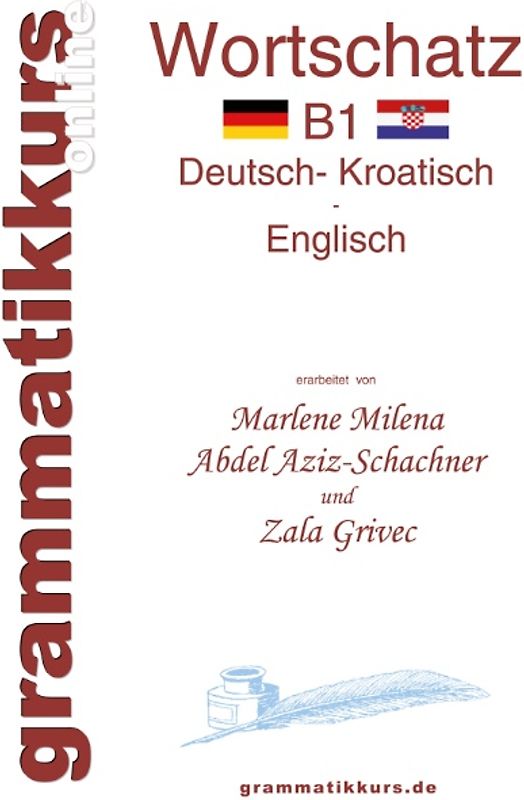 Wörterbuch Deutsch - Kroatisch - Englisch Niveau B1