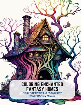 Coloring Enchanted Fantasy Homes: Relax And Unwind In The Dreamy World Of Fairy Homes