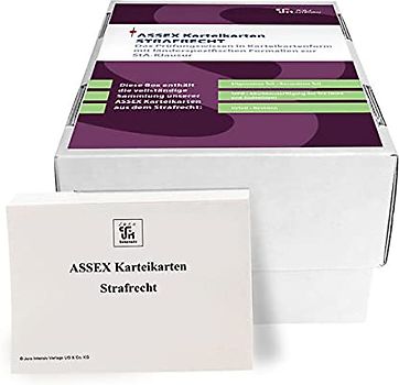 ASSEX Karteikarten Strafrecht: Im Frage- und Antwortsystem aufgebaut (Assessor Karteikarten Strafrecht)
