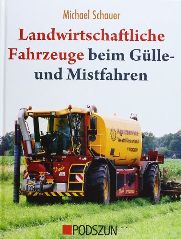 Landwirtschaftliche Fahrzeuge beim Gülle- und Mistfahren