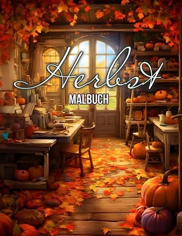 Herbst Malbuch: 30 Wunderschön Seiten Ausmalbuch für Jugendliche und Erwachsene mit zauberhaft herbstlichen Motiven – Fördere deine Kreativität und Konzentration und befreie dich von Stress