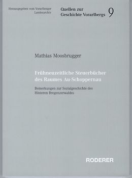 Frühneuzeitliche Steuerbücher des Raumes Au-Schoppernau