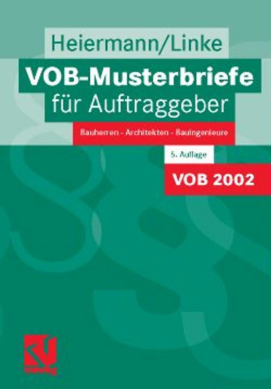 VOB-Musterbriefe für Auftraggeber