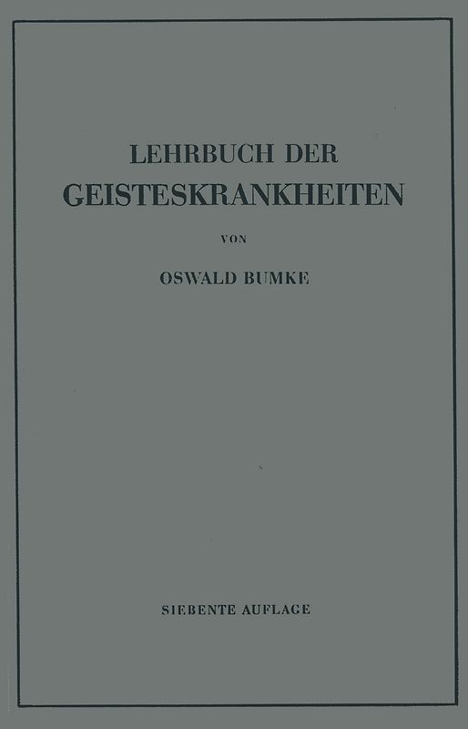 Lehrbuch der Geisteskrankheiten
