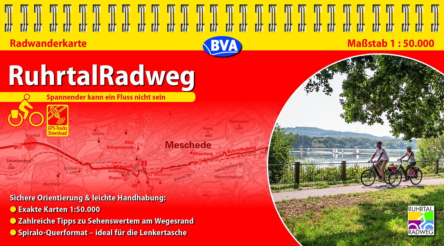 BVA Kompakt-Spiralo RuhrtalRadweg Radwanderkarte