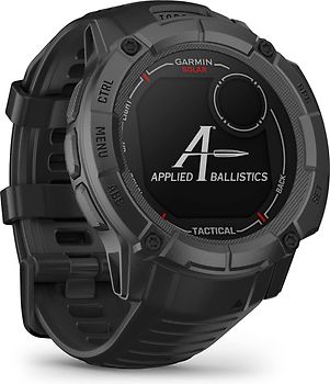 Garmin Instinct 2X Solar Tactical Édition 50 mm noir et bracelet en silicone noir