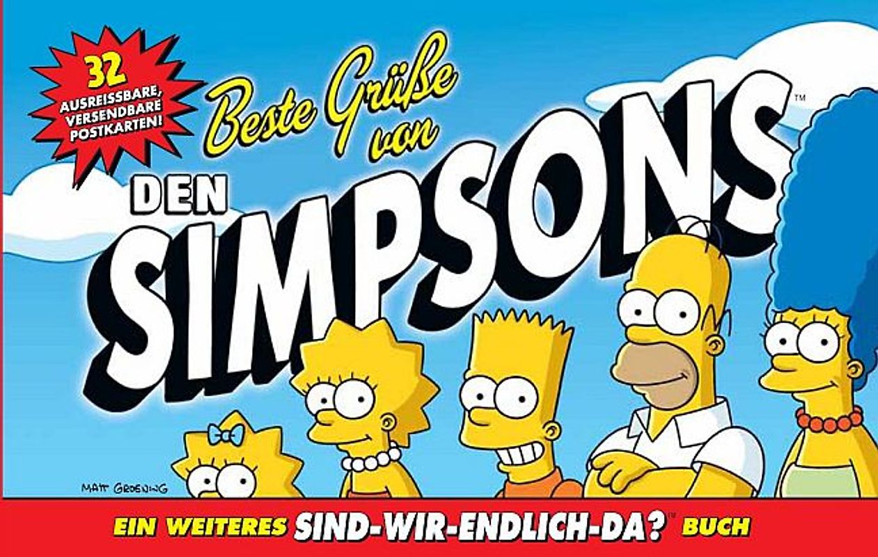 Simpsons Postkartenbuch