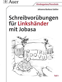 Schreibvorübungen für Linkshänder mit Jobasa. Teil 1 mit den Buchstaben I, O,U, V, W, D, B, R, H (1. Klasse/Vorschule)