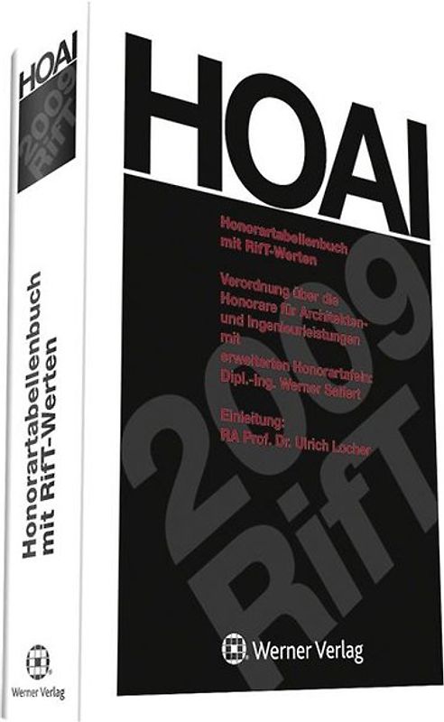 HOAI 2009 - Honorartabellenbuch mit RiFT-Werten