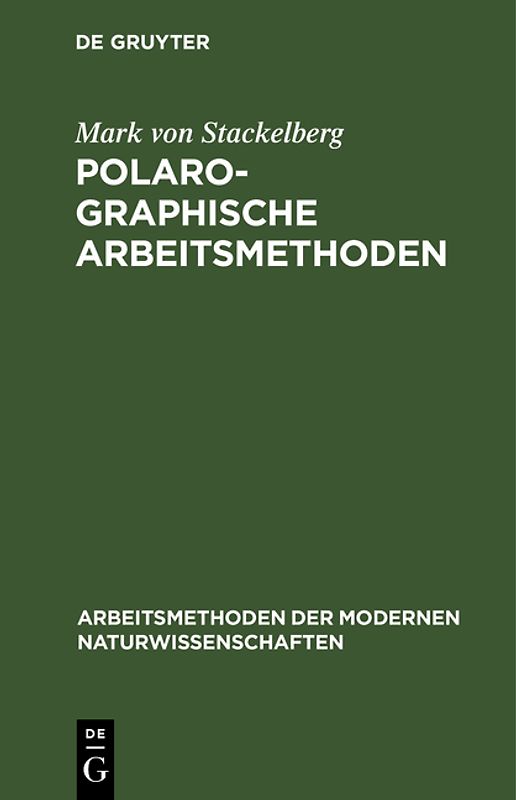 Polarographische Arbeitsmethoden