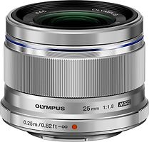 Olympus 25 mm F1.8 46 mm Objectif (adapté à Micro Four Thirds) argent