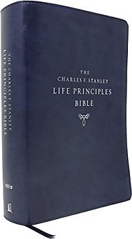 Niv, Charles F. Stanley Life Principles Bible, 2nd Edition, Leathersoft, Blue, Thumb Indexed, Comfort Print