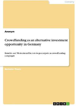 Crowdfunding as an alternative investment opportunity in Germany