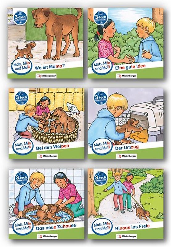 Paket – Mats, Mila und Molli – Heft 1–6, Schwierigkeitsstufe B
