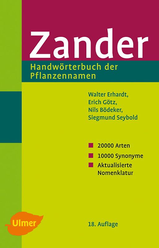 Zander - Handwörterbuch der Pflanzennamen