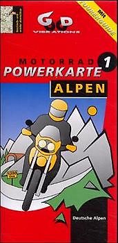 Motorradtourenkarte / Deutsche Alpen. Touren, Tipps und Treffs