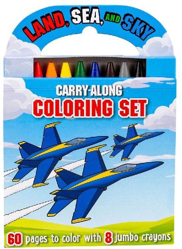 Land, Sea, and Sky: Carry-Along Coloring Set
