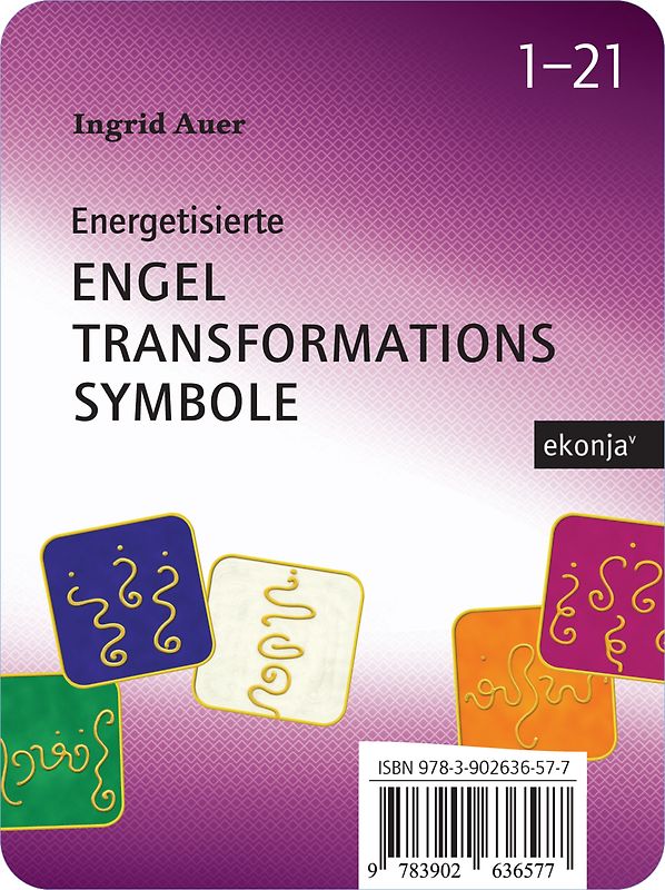Engel-Transformationssymbole. 21 Karten mit Transformationssymbolen