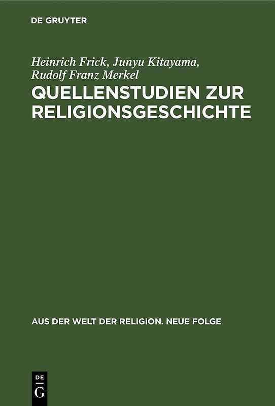 Quellenstudien zur Religionsgeschichte
